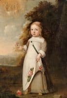 Portrait of a Young Girl with Flower