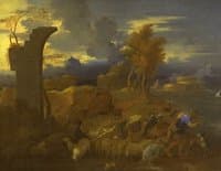 Landscape with Shepherd Leading His Flock