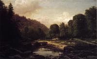 Boy Fishing in Mountain Stream, Mifflin County