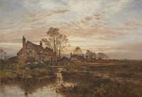Riverside Cottages at Dusk