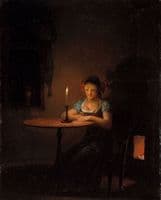 Young Woman Playing Patience