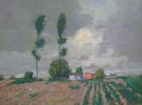 Landscape with Red Barn
