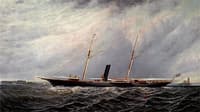 The Yacht Stranger of the New York Yacht Club off Execution Lighthouse