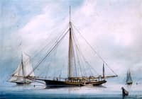 Centerboard Sloop Sylvie of the New York Yacht Club at Havre