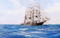 The Ship Minnie Achten at Sea