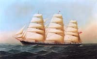 The Clipper Ship Laomene under Full Sail