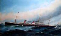 The S. S. Touraine of the French Line at Sea