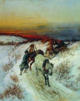 Winter Road. Hunters Resting
