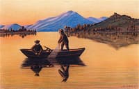 Fishing at Dawn on the Lake