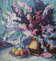 Lilacs and Fruit