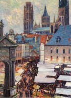 Market Place in Rouen