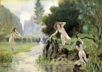 Three Girls Bathing