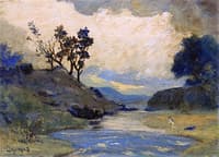 Bather at River's Edge