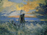 Sailboat, Stormy Sea