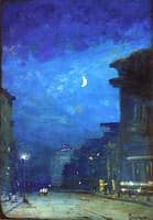 City Street in the Moonlight