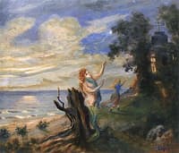Figures in a Moonlit Landscape