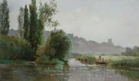 Pond in Front of a Village