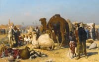 A Camel Market, Cairo