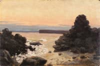 Rocky Coast: Promontory on Misty Morning