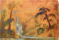 Landscape with Waterfall