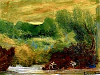 Landscape with Nude Figures by a River