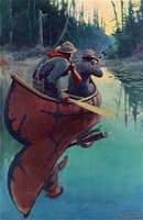 Hunters in a Canoe