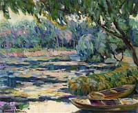 Fisherman on the Banks of the Canal
