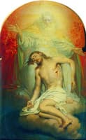 God the Father Looking at Dead Christ
