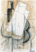Still Life with Bottle and Guitar