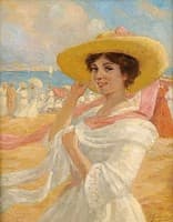Elegant Woman on a Beach