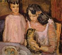 Children and a Cat