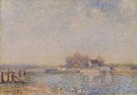 Saint Mammes, Loing Canal, Man Fishing