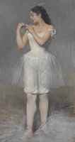 Ballerina adjusting her Shoulder Strap