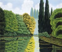 Lake with Cypress