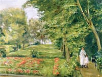 The Artist's Granddaughter with the Governess in the Wannsee Garden