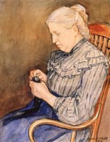 Woman Sitting in a Rocking Chair