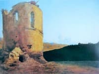 Tower Ruin with a Dragon