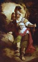 Sir Arthegal, the Knight of Justice, with Talus, the Iron Man (from Spenser's 'Faerie Queene')