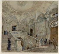 Treppenhaus im Oberen Belvedere in Wien