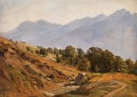 Mountain Landscape around Dorf in the Tyrol