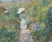 Garden Path with Young Woman