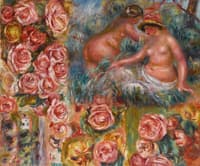 Study of Nudes and Flowers