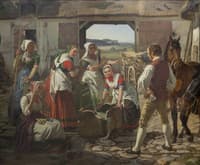 A Village Scene in Denmark
