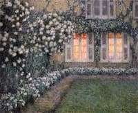 The White Garden at Twilight