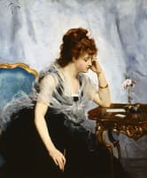 A Young Lady Writing a Letter