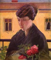 Portrait of the Artist's Wife against the Background of the Apartment Building