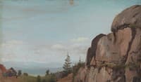 Norwegian Landscape with Rocks in the Foreground