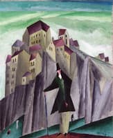 Man in Front of a Tall Cliff