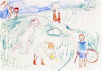 Playing Children (verso)