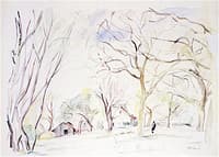 Trees and Fishermen's Houses